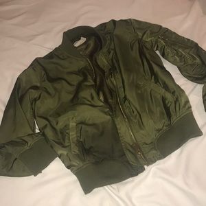 Olive Green Bomber Jacket